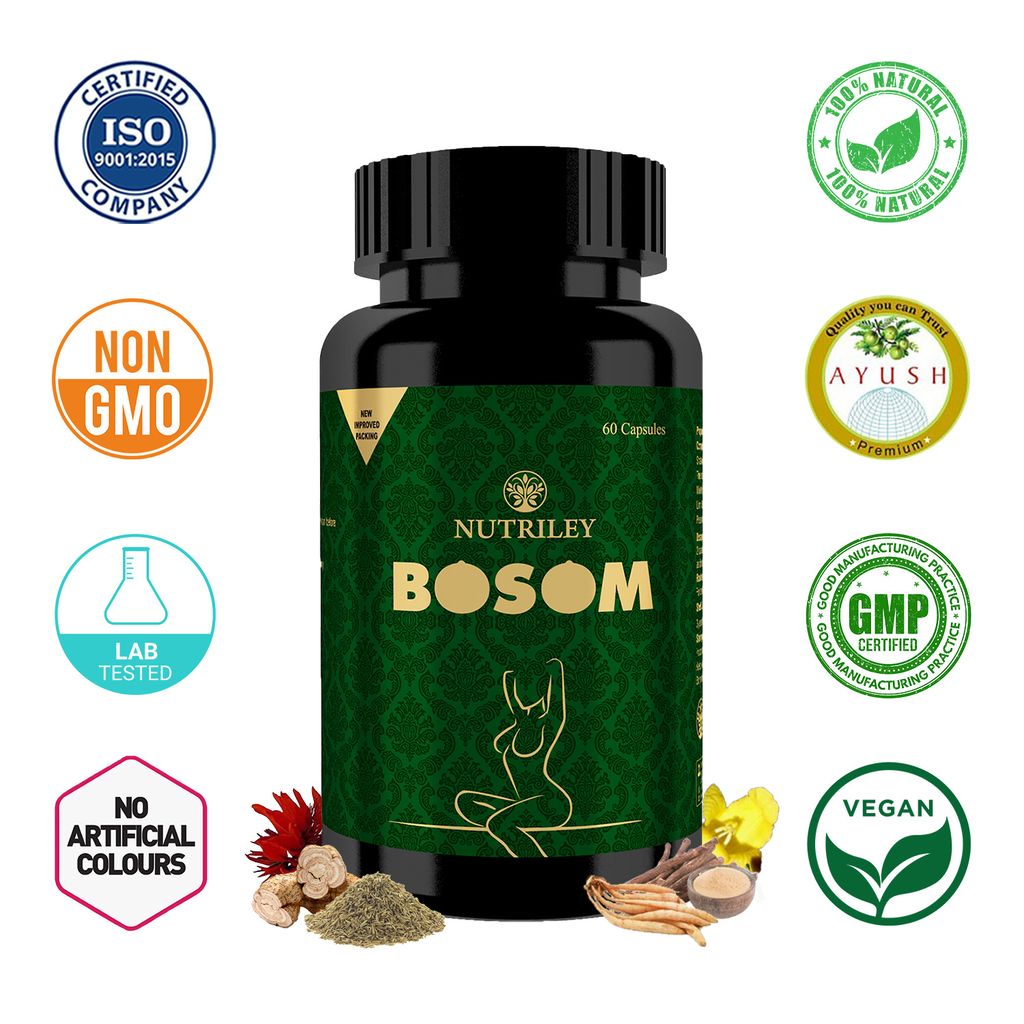 Nutriley Bosom - Breast Enlargement Capsules (60 Capsules)
