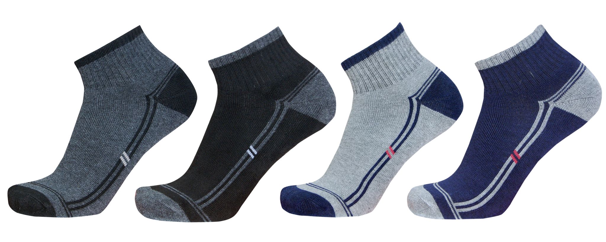RGI Men's Cushioned High Ankle Length Sports Socks (Free Size) Combo Pack of 4 Pair