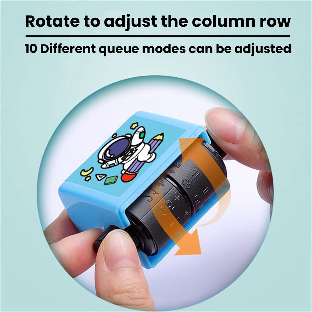 ZURU BUNCH Math Roller Stamp for Addition Subtraction Multiplication Division, for Preschool Homeschool Supplies, Math Calculation Stamps Practice Tools Educational Toy