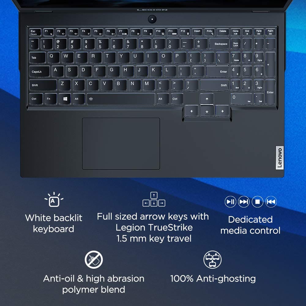 Lenovo Legion 5 AMD Ryzen 5 4600H 15.6" (39.62 cm) FHD IPS Gaming Laptop (8GB/1TB HDD + 256GB SSD/4GB NVIDIA GTX 1650/120Hz Refresh/Windows 10/Backlit Keyboard/Phantom Black/2.3Kg), 82B500BHIN