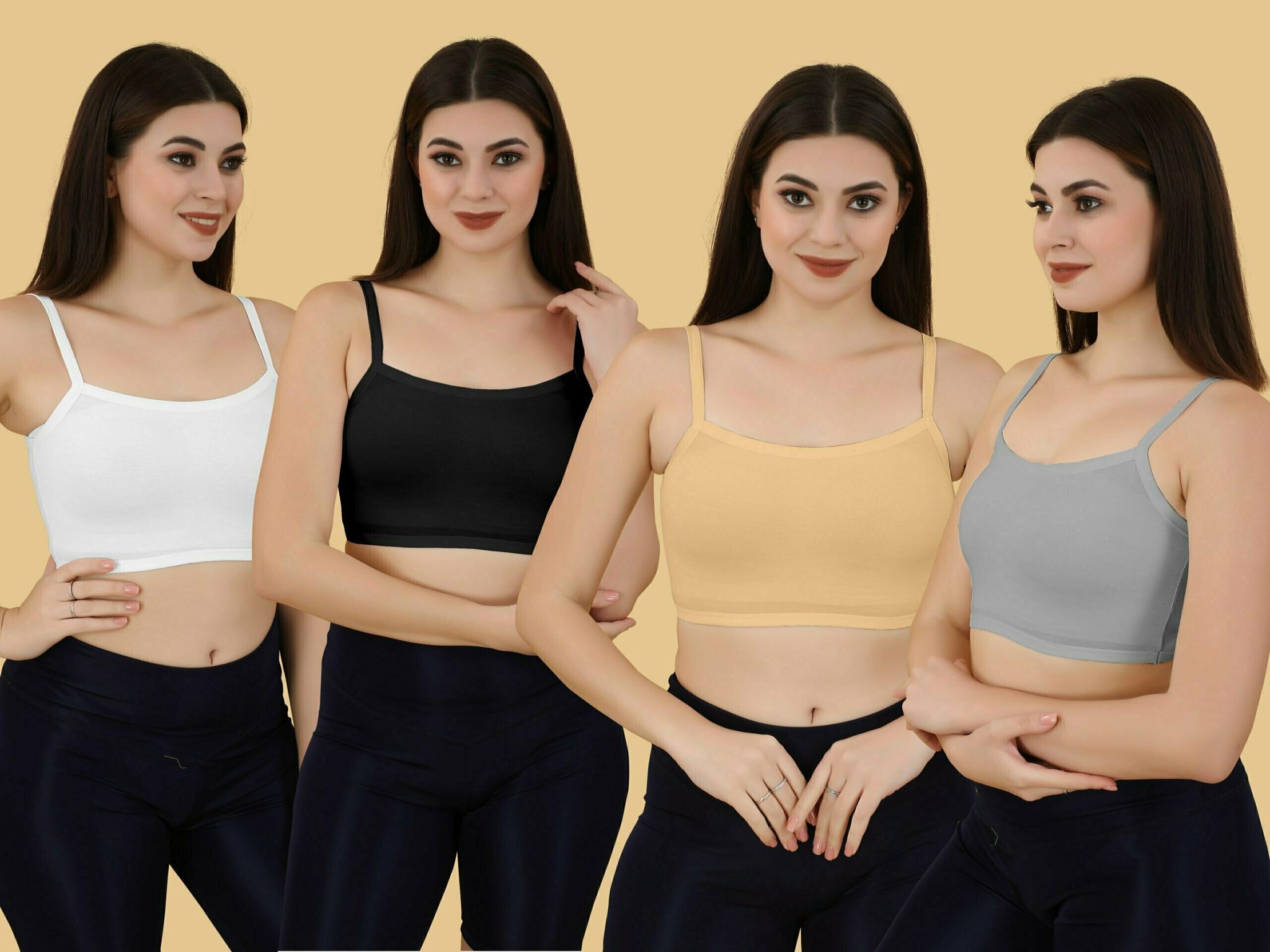 Slip-on Strapless Bra for Teenagers, Girls Beginners Bra Sports Cotton  Non-Padded Stylish Crop Top Bra Full Coverage Seamless Non-Wired Gym  Workout