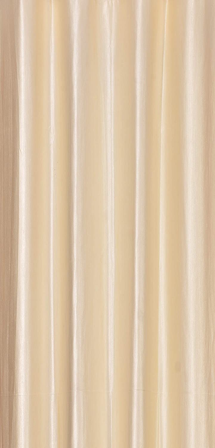 Parda Online 152 cm (5 ft) Long Crush Fabric Plain Design Curtain | Eyelet Window Curtain For Home | Cream ( Pack of 1 ) | For Living Rooms & Bedrooms | Drapes For home Decor | 152 L x 121 W centimetres