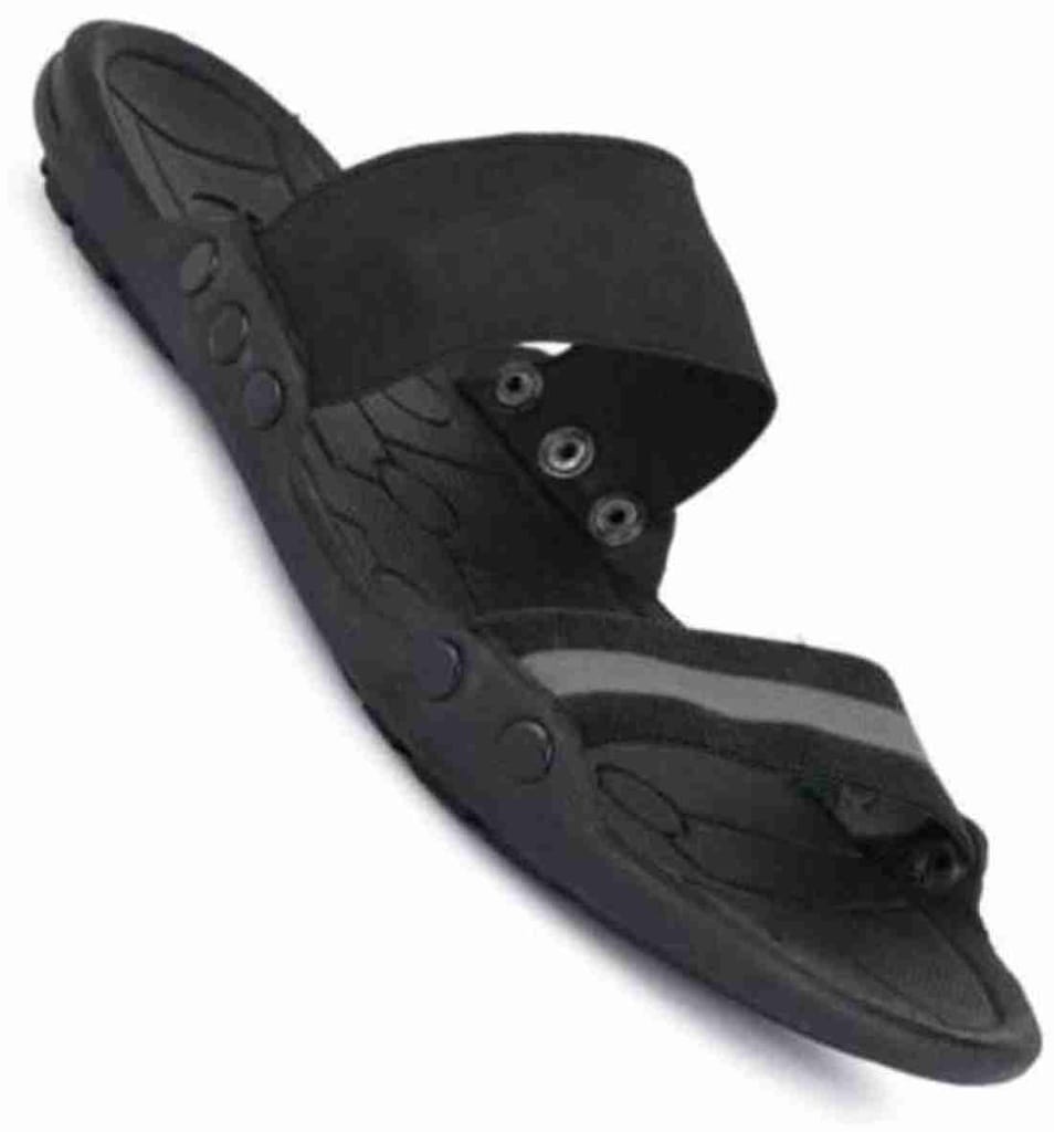 FIRSTCLUB Men's Black Stylish PVC Slippers