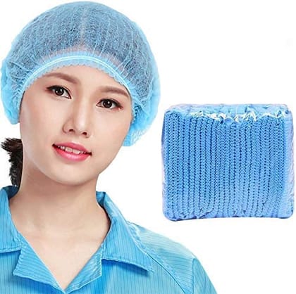Disposable Bouffant Caps for Surgical, Restaurants & Home Use, 100 Pieces