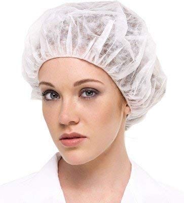 Disposable Bouffant Caps for Surgical, Restaurants & Home Use, 100 Pieces