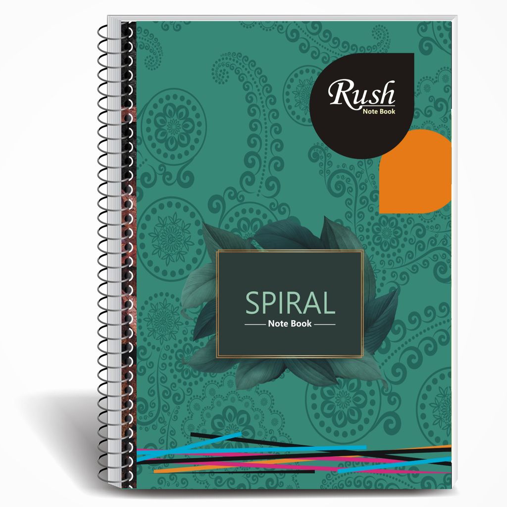 Rush Premium Spiral A4 Notebook Ruled | 300 Pages | A4 Wiro Register | 29 x 21 cm | Single Line Ruled | Spiral Copy Notebook Register for Student of School & College - Stationery | Buy online on ZillyBuy