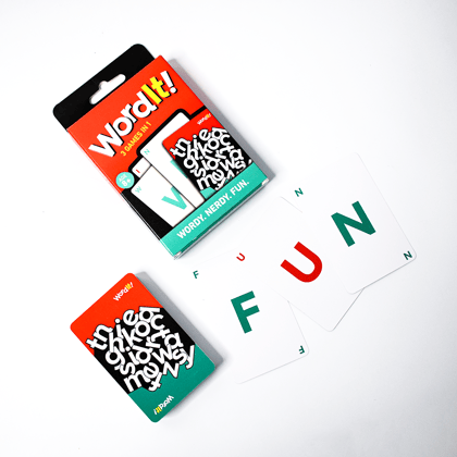 WordIt! Card Game, Fun Way to Learn Vocabulary, 2-4 Players, Ages 8 and Up, 3 Games Inside