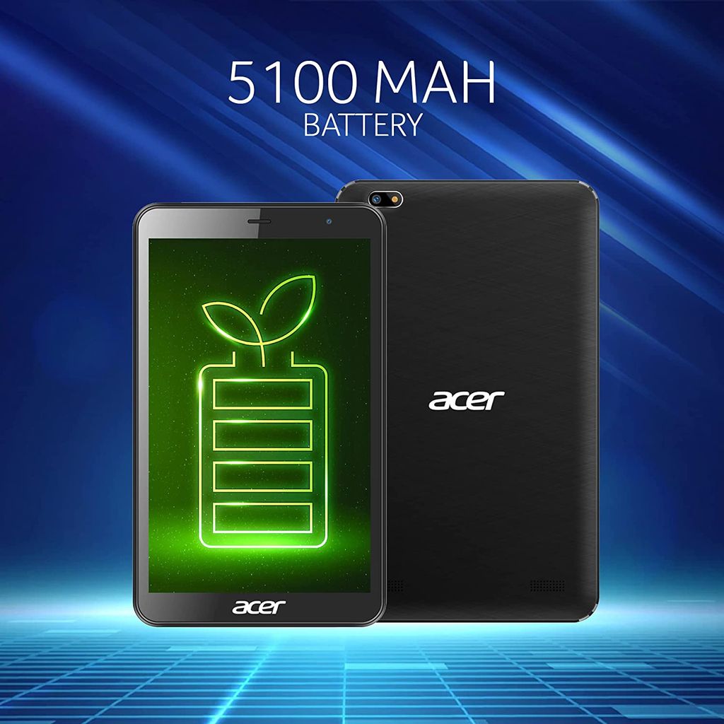 Acer one T4-82L (20.32 cm) 8 Inch Bluetooth Tablet with 3GB RAM and 32 GB EMMC, 350 Nits Brightness IPS Panel, Dual-Camera, 4G LTE,Android 11, Black