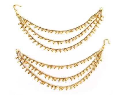 Asmitta Rajwadi Style Enamel Work Gold Plated LCT Stone Dangle Earring