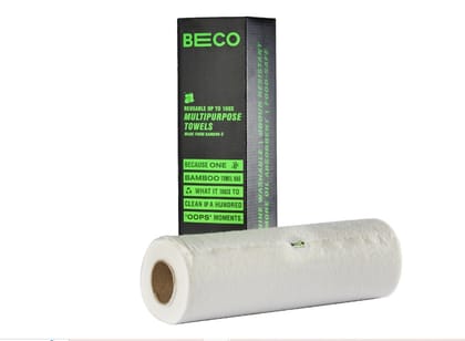 BAMBOO REUSABLE KITCHEN TOWEL ROLL - 20 SHEETS, SINGLE ROLL