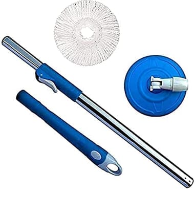 Total Solution Generic Spin Mop Handle Stick with Microfiber Head Refill Stainless Steel Pole for 360° Floor Cleaning Mop (1)