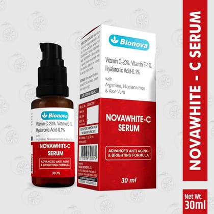 Vitamin C Serum For Face, With Argireline Peptides, Vitamin E, Hyaluronic Acid, Niacinamide & Aloevera - 30ml