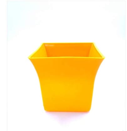 Dbeautify Fence Shaped Flower Pots, Yellow Garden Planters Railing Pots Virgin Plastic Hanging Planters