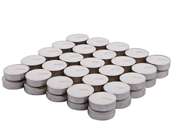 Floryn Decor Brand - White Colored Wax Tealight Candles | Tealight Candles Unscented