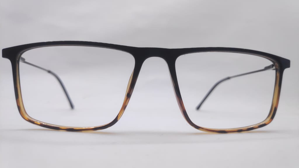 Unbreakable Spectacle Frame by shiv eye care black mix colour