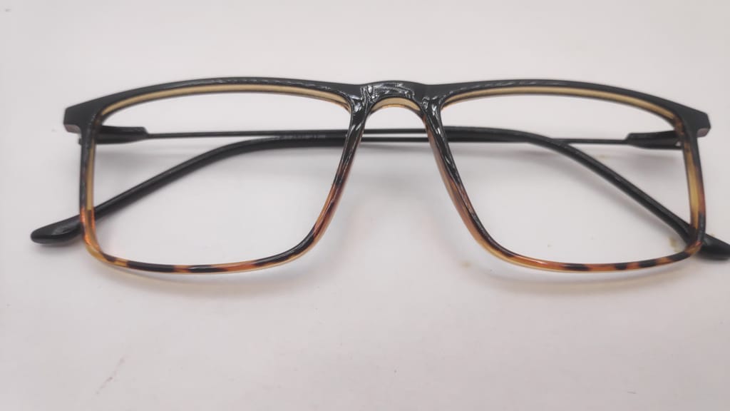 Unbreakable Spectacle Frame by shiv eye care black mix colour