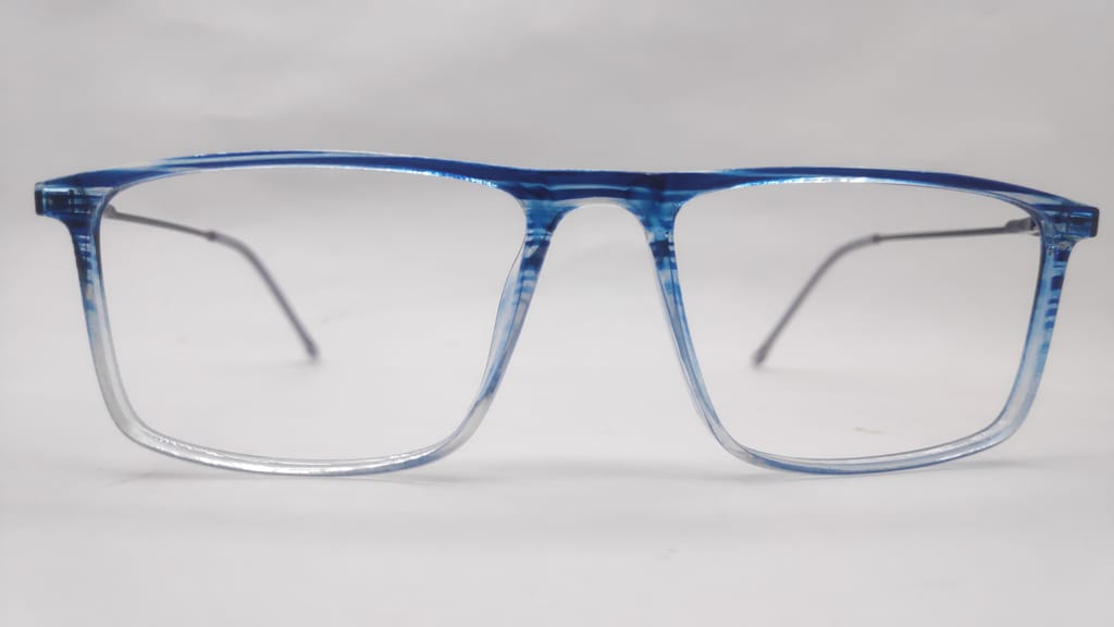 Unbreakable Spectacle Frame by shiv eye care blue mix colour