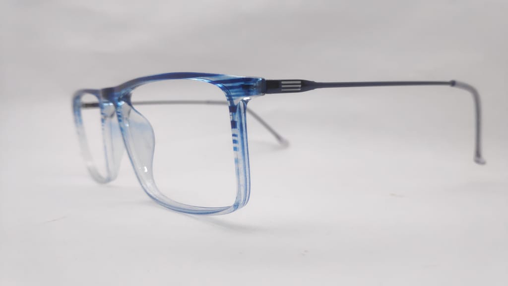 Unbreakable Spectacle Frame by shiv eye care blue mix colour