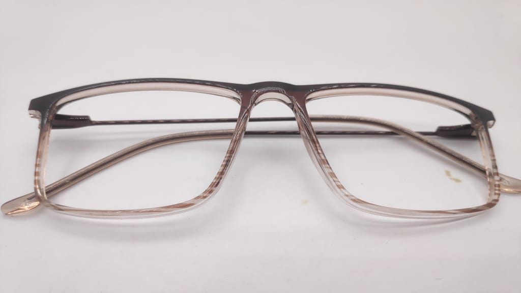 Unbreakable Spectacle Frame by shiv eye care black and rey mix colour