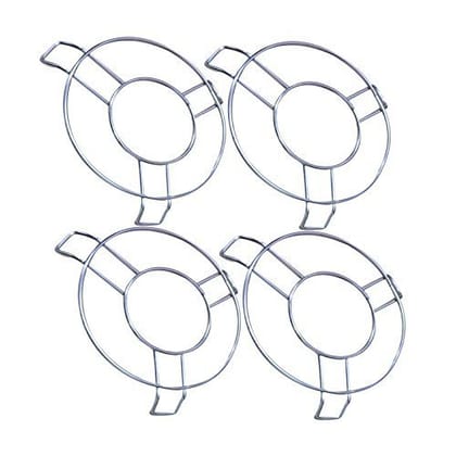TOTAL SOLUTION Stainless Steel Round Table Ring Set, Hot Pot Stand, Trivet, Set of 4