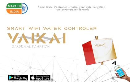 Pepper Agro Vaikai - Smart Wifi Drip Irrigation Kit (Check for variations - 50,100,150 plants). Connect with Smartphone Android & (iOS) from Anywhere  in the world