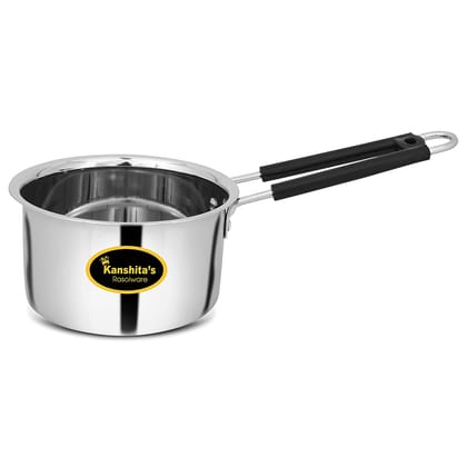 Rasoiware Heavy Gauge Stainless Steel Saucepan/Tea Pan, (Induction Cookware) 1 Liter