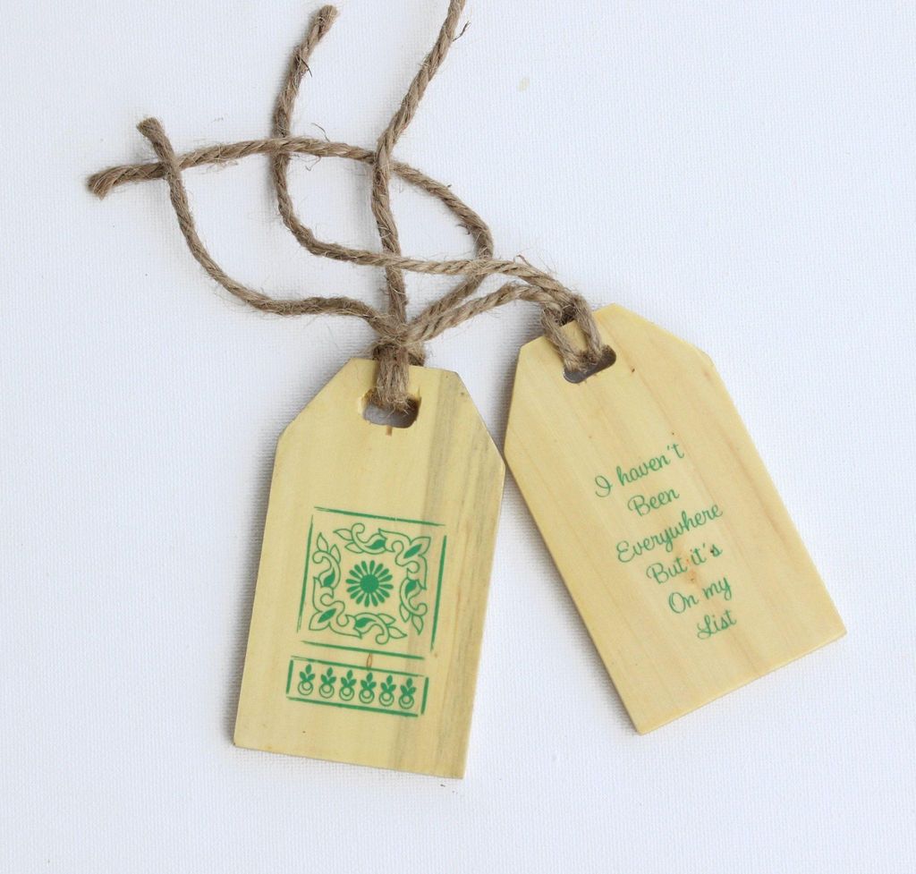 IVEI Wooden Luggage Tags (Set of 2)