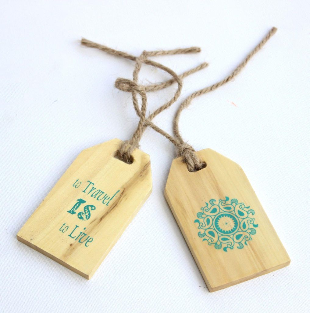 IVEI Wooden Luggage Tags (Set of 2)