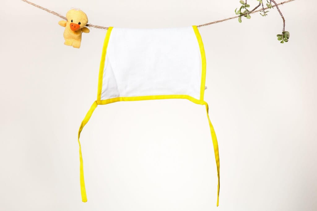 Pure Cotton Soft Dhoti NAPPY - for Newborn Babies (0-3 months) -Set of 6 - Yellow