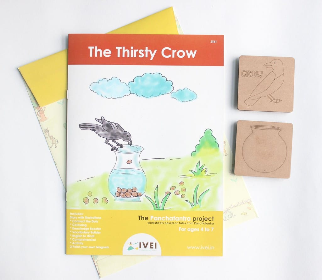 The Thirsty Crow - Workbook and 2 DIY Magnets - 4 to 7 yrs