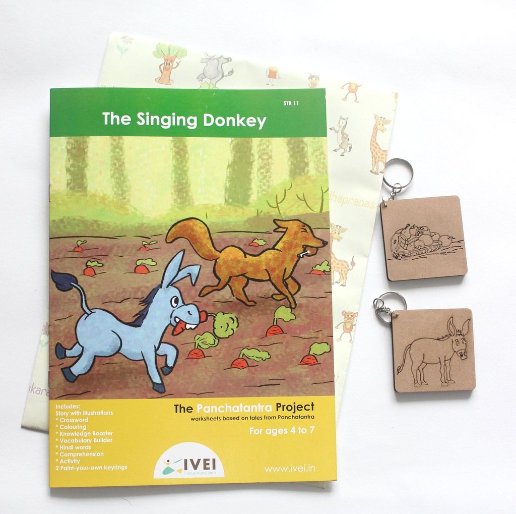 The Singing Donkey - Workbook and 2 DIY Keychains - 4 to 7 yrs