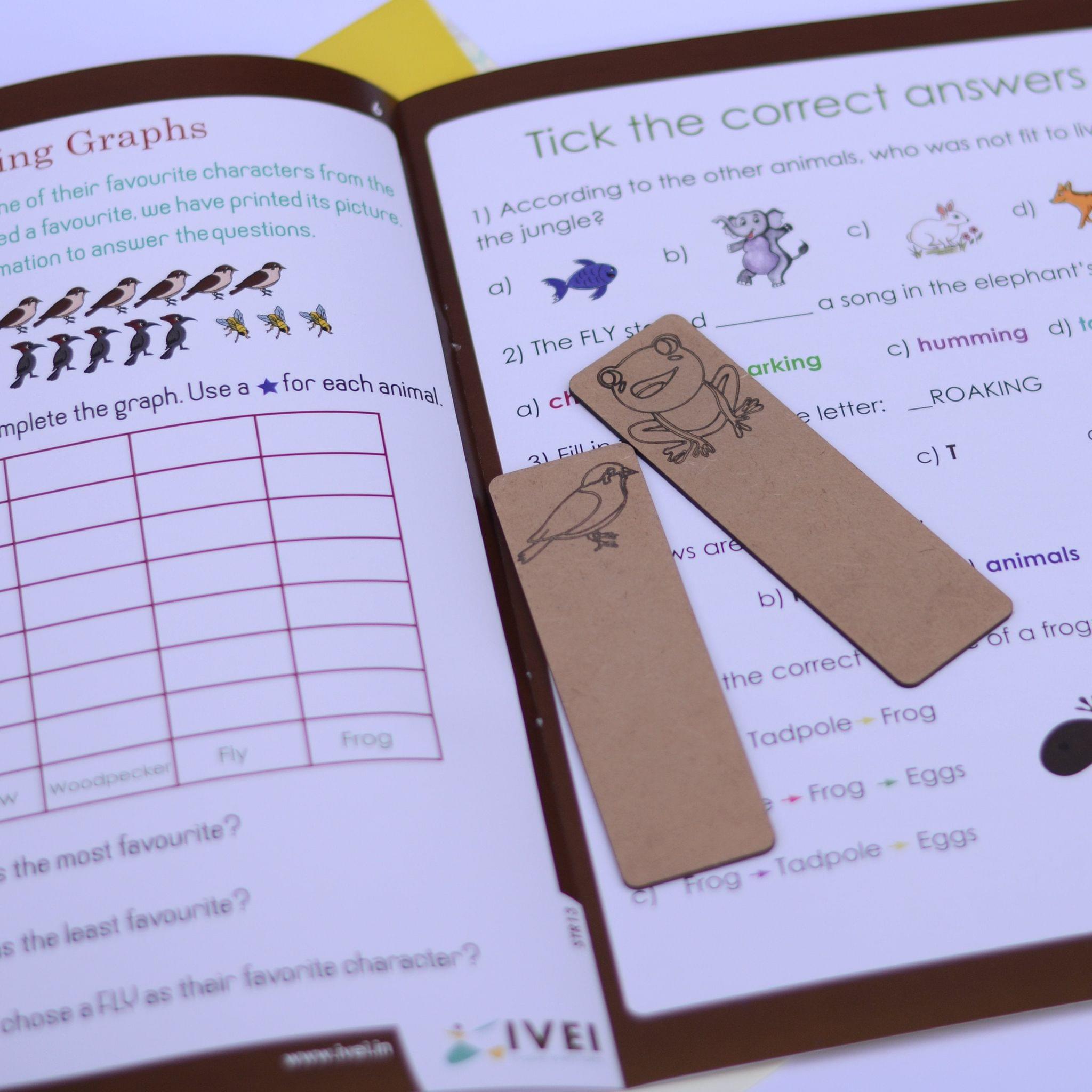The Elephant and the Sparrow - Workbooks and 2 DIY Bookmarks- 4 to 7 Yrs