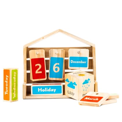 IVEI Wooden Hut Calendar with Weather Chart for Kids IVEI Wooden Hut Calendar with Weather Chart for Kids