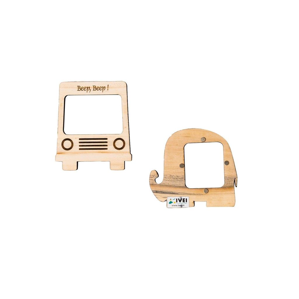 IVEI Bus and Elephant Photo Magnet - Set of 2 [Photoframes]