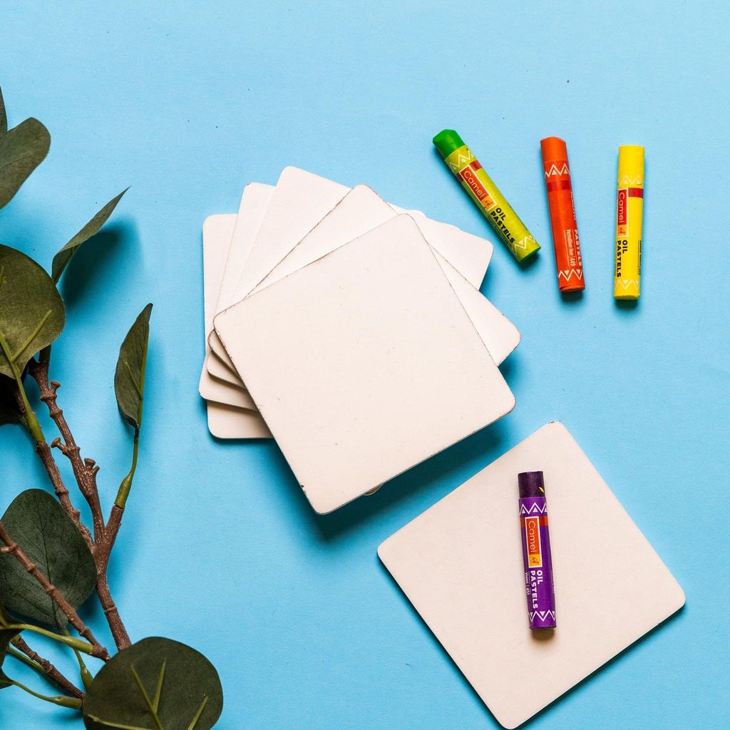 IVEI DIY Square Coasters (set of 12) 3.5 * 3.5(with Primer)