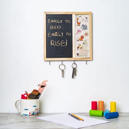 Kids Metal Board Blackboard with Hooks Kids Metal Board Blackboard with Hooks