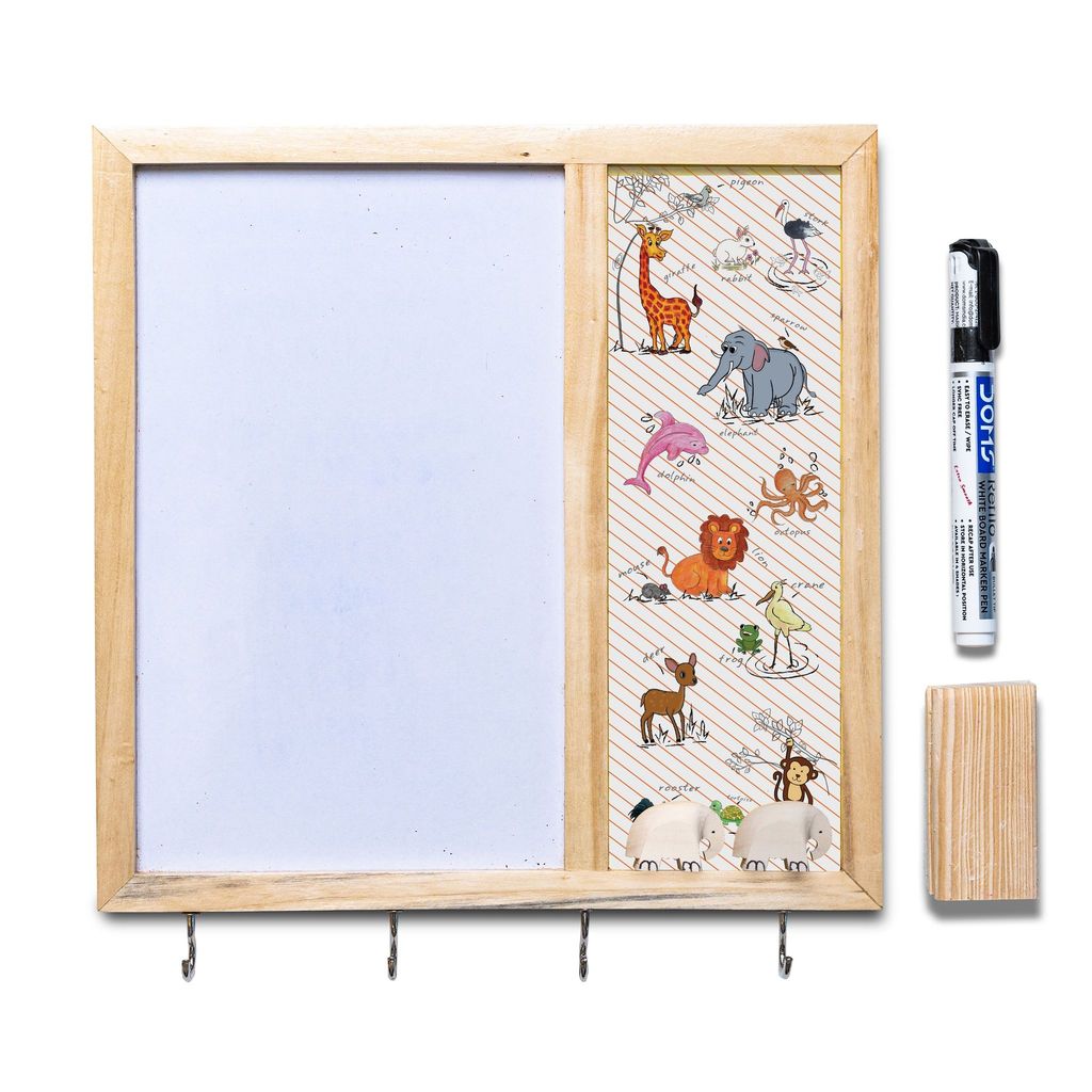 Kids Metal Board Whiteboard with Hooks
