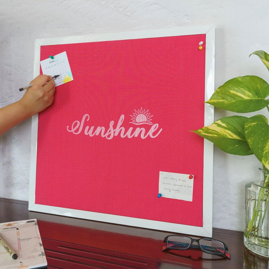 IVEI Framed Pin Board Bulletin Board for Wall