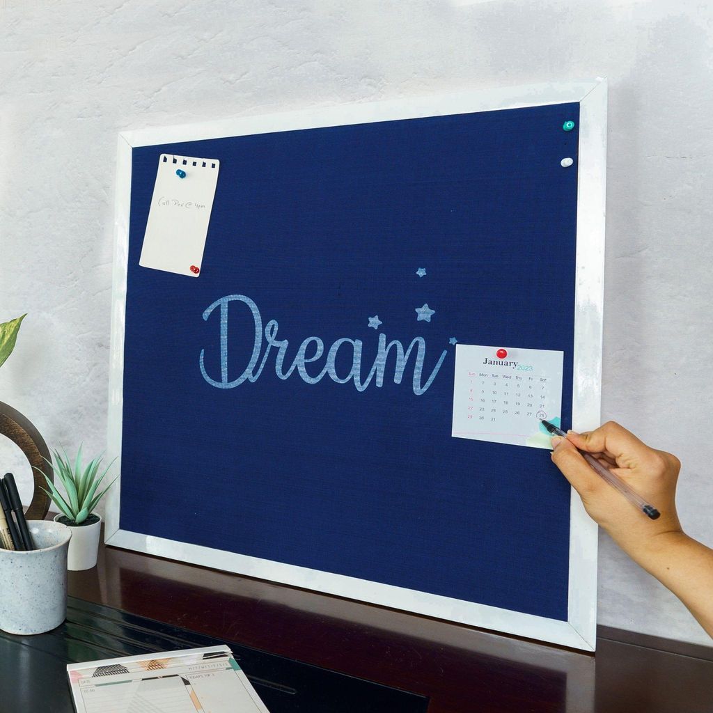 IVEI Framed Pin Board Bulletin Board for Wall