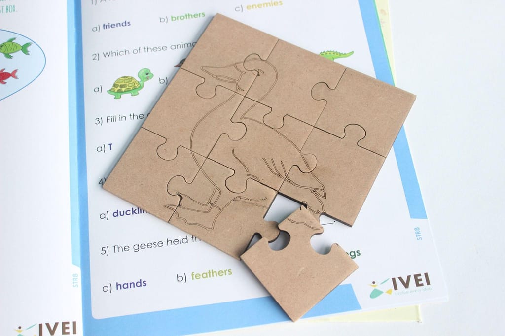 The Tortoise and the Geese - Workbook and a DIY Puzzle - 4 to 7 yrs