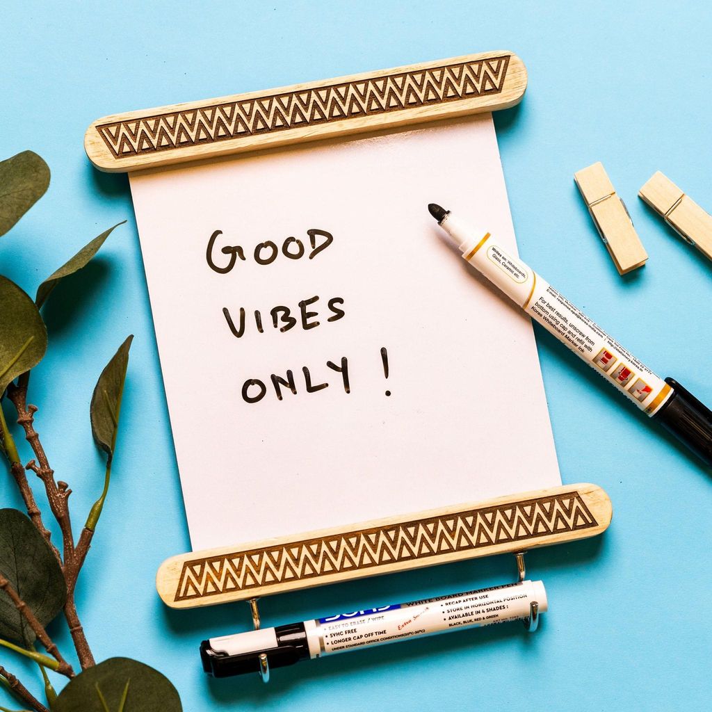 IVEI Wooden Fridge magnets with a Whiteboard and Hooks - Engraving