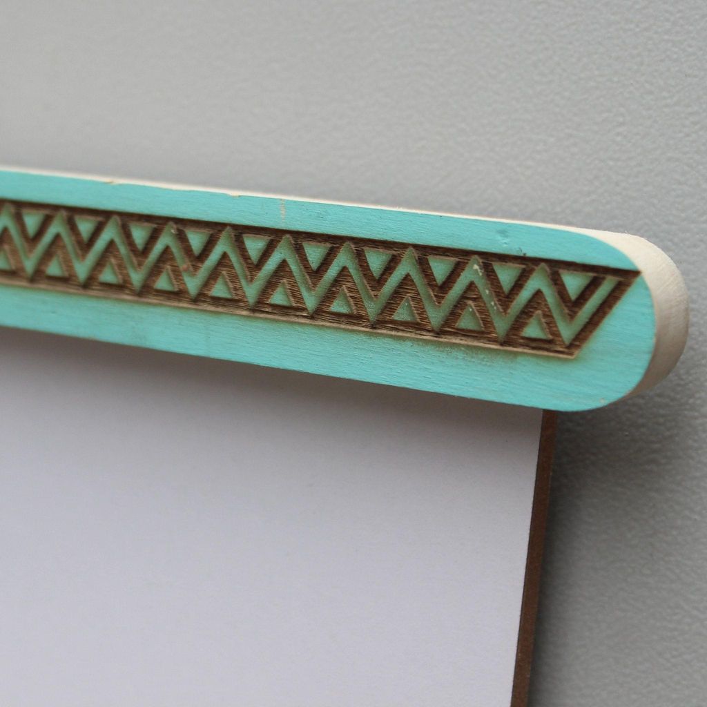 IVEI Wooden Fridge magnets with a Whiteboard and Hooks - Engraving