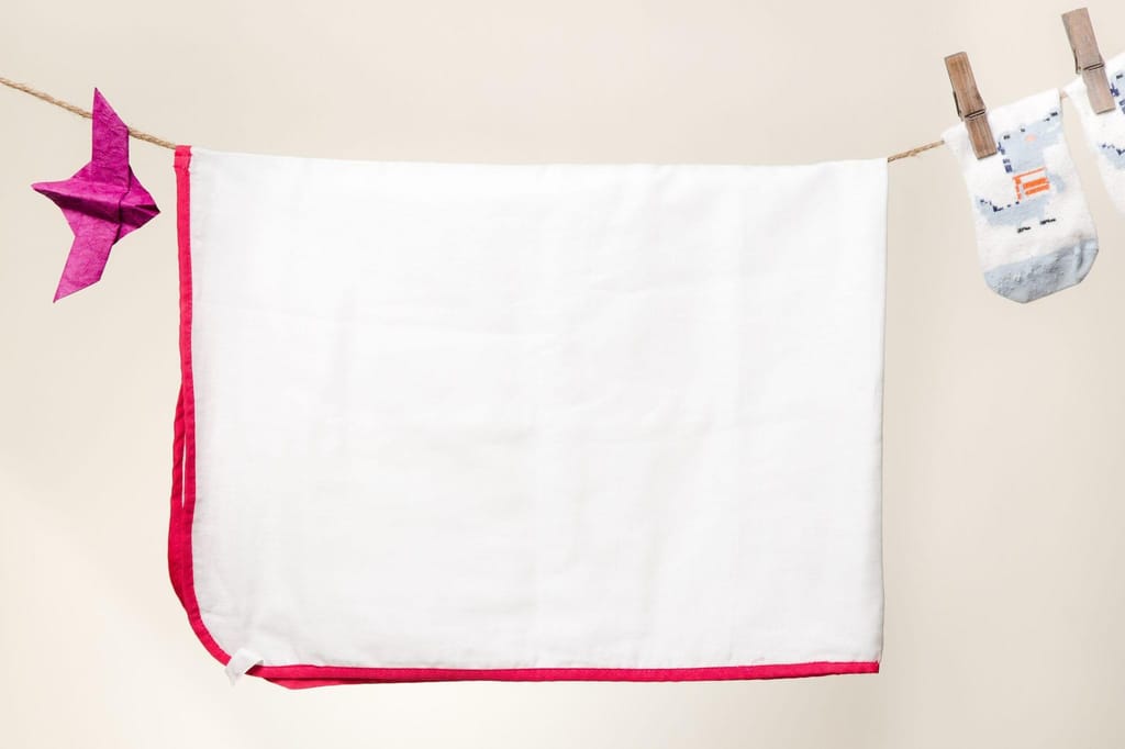 Pure Soft Cotton Dhoti TOWELS for Babies/Kids Set of 2 Towels - Yellow