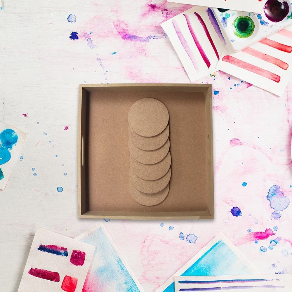 IVEI DIY tray and Round Coaster(set of 6)