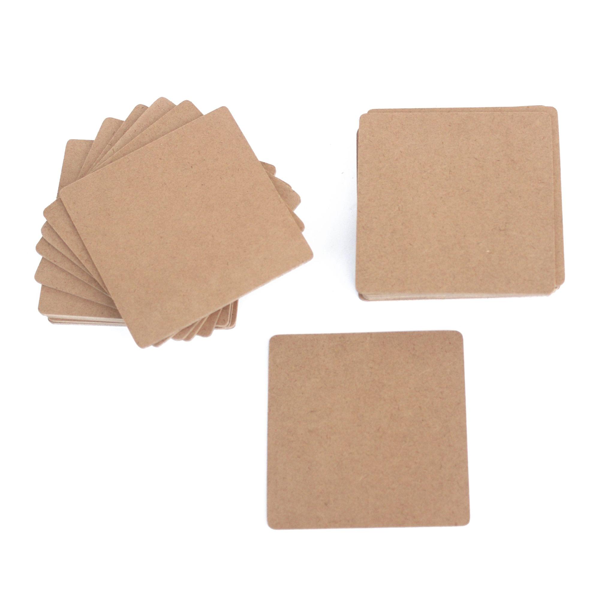 IVEI DIY MDF Square Coasters (3mm) -Set of 20