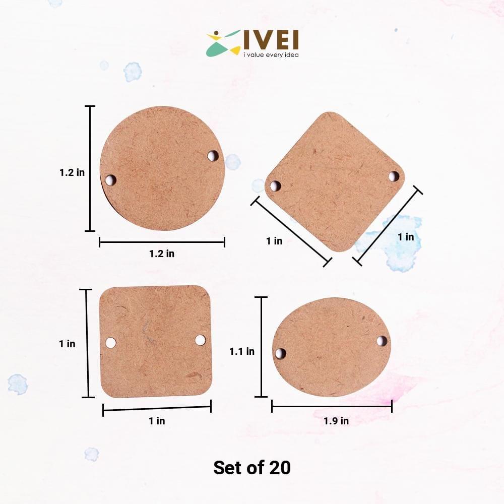 IVEI DIY MDf Rakhi /for Friendship Bands - Set of 20