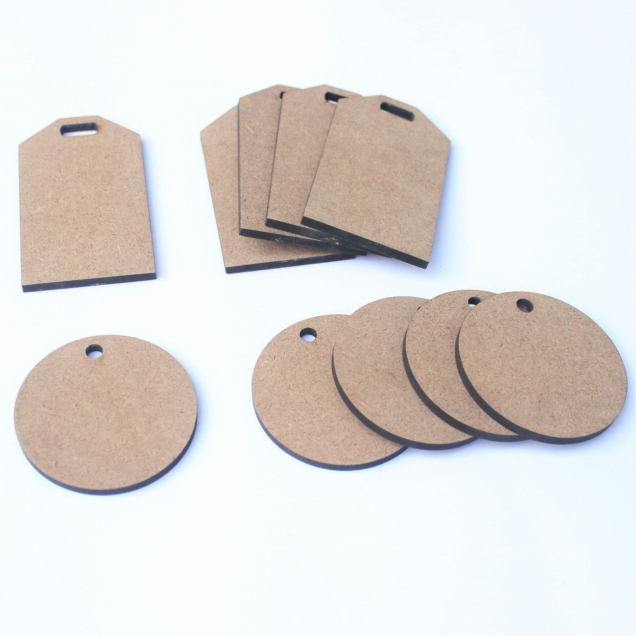 IVEI DIY Bag / Luggage Tags 6mm - Set of 10 (2 shapes)