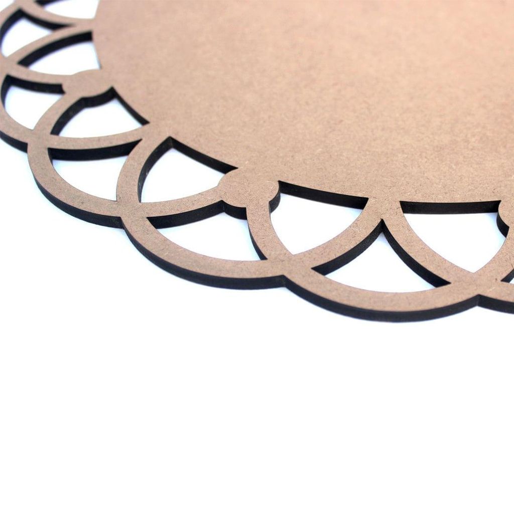 IVEI DIY MDF Ornate Round Placemat / wall d�cor - Set of 2