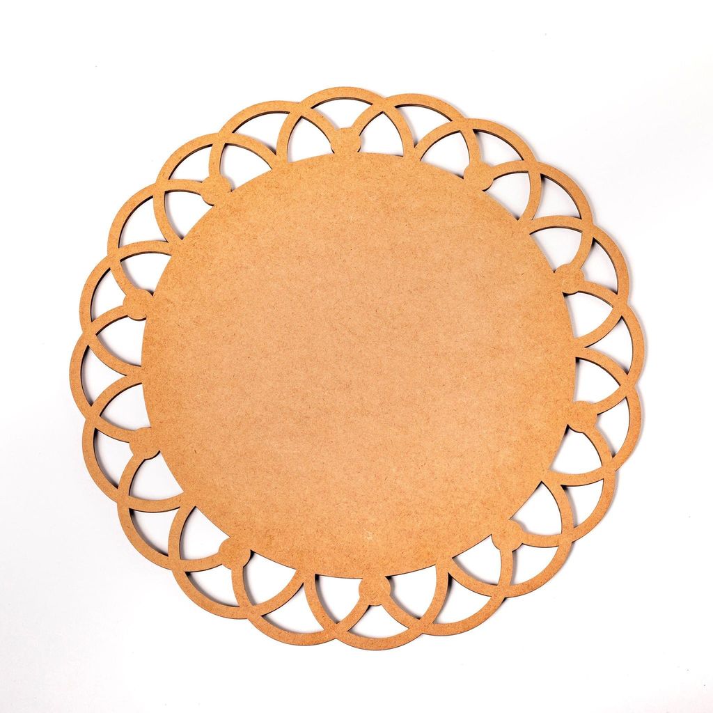 IVEI DIY MDF Ornate Round Placemat / wall d�cor - Set of 2