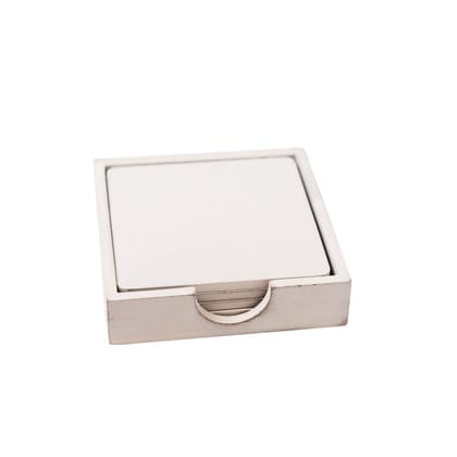 IVEI DIY MDF Coasters with Holder (with Primer)